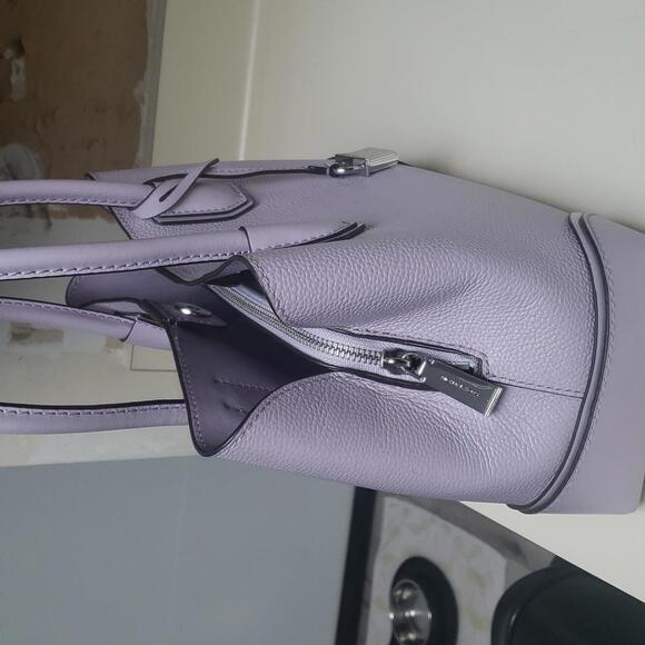 Michael Kors Mercer Studio small center zip satchel light quartz - Picture 7 of 11